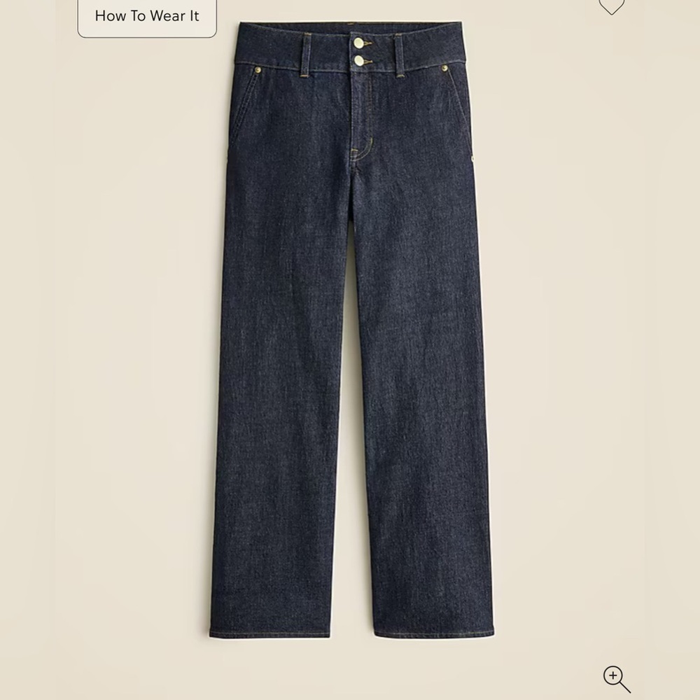 NWT J. CREW Slim-wide jean with stacked buttons Size 36 - Picture 4 of 15